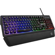 The G-Lab Keyz Palladium Gaming-Tastatur, AZERTY, kabelgebunden, USB, RGB-LED-Hintergrundbeleuchtung, mehrfarbig, magnetische Handgelenkauflage, 26 Tasten, Anti-Ghosting, langlebig – PC PS4 Xbox One