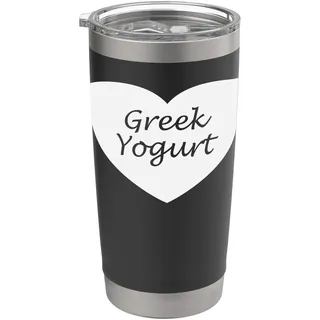 Griechische Joghurt-Bekleidung – lustiges, süßes Joghurt-Liebhaber-Design Doppelwandiger Edelstahl-Thermobecher