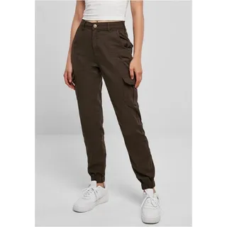 URBAN CLASSICS High Waist Cargohose Brown 31