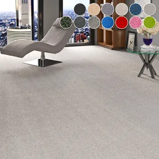 OTTO home Teppichboden »Zephyra, Schlinge, Made in Netherlands« rechteckig 8 mm, Höhe Uni Farben, Breite 400 cm, strapazierfähig, Wohnzimmer, Schlafzimmer,