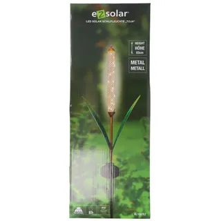 ez solar Solarleuchte Schilf Design 20 x warmweiße LED inkl. Dämmerungssensor