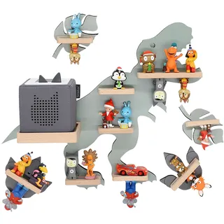 Wandregal BOARTI "Regal Dinosaurier Kinder Toniebox Tonies Figuren", grün, B:53cm T:19cm, Regale, Wandregal