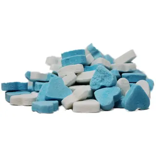 Blau Weisse Herzen fruchtig süsse herzen mit Fruchtgeschmack 175g