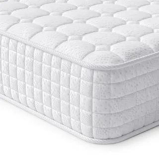 Vesgantti Hybridmatratze 90x200 cm, 7-Zonen Taschenfederkernmatratze H3 | 24cm Hoch, atmungsaktiv, Druckentlastung Orthopädische Matratze, Oeko-TEX Zertifiziert,7-Zonen Körperstützung