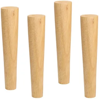 Qrity Möbelfüße Holz, 4 Stück Ersatz Holz Tischbeine mit Montageplatten & Schrauben, 40cm Sofafüße für Schrank, Sofa, Couchtisch, TV-Schrank