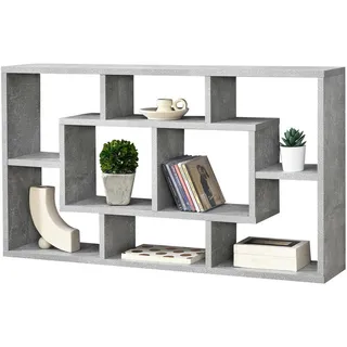 [en.casa] Wandregal Saputit 85 x 48 x 16 cm Grau