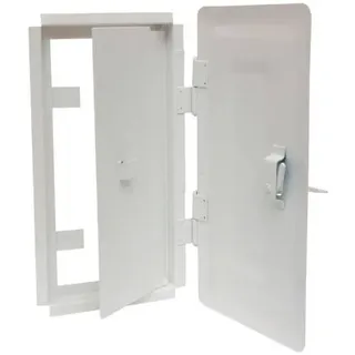 Klassische Kamintür für den Innenbereich, weiß lackiert, 355 x 195 mm - Weiß