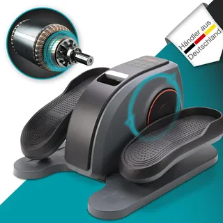 ELONEO Mini-Ellipsentrainer, Bewegungstrainer. Pedaltrainer, Fahrradpedal-Trainingsgerät, Stepper für Bewegung im Büro und Zuhause, übersichtlicher Trainingscomputer mit 3 Automatikprogrammen - Schwarz