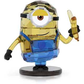Swarovski Minions Stuart, Detailreiche Minion Kristallfigur aus Mehrfarbigen Kristallen mit Einzigartigen Metallakzenten, Größe: 5.1 x 3.2 x 5.3 cm