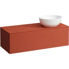 Laufen Il Bagno Alessi Schubladenelement, Ausschnitt rechts, 120x50x37cm, zu WT-Schale H81897 5, H430313097, Farbe: Terracotta