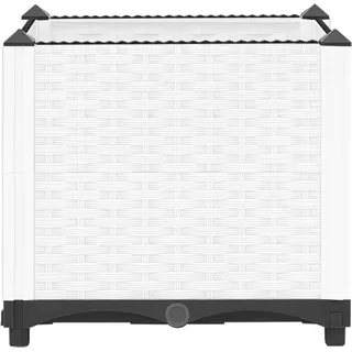 vidaXL Hochbeet 40x40x38 cm Polypropylen - Weiß