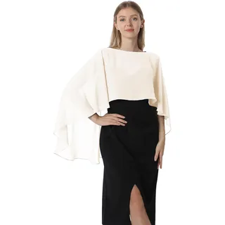 Hotshawl Damen Chiffon-umhang001 Pashmina-Schal | Leichte, klassische Capelets für Damen, weicher Überzug für Hochzeit, Brautjungfern, formeller Hals, durchsichtige Schals für