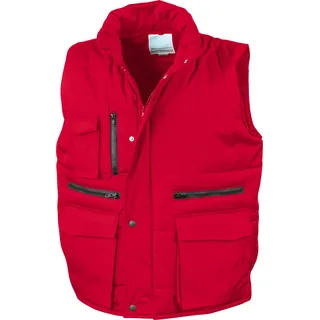 Result Herren Lance Bodywarmer / Weste mit zahlreichen Taschen, winddicht, wasserabweisend RW3213 (M) (Rot) - Rot