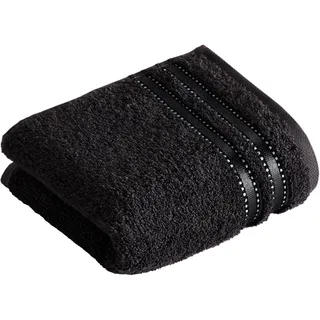 Vossen Seiftuch »Cult Deluxe« Waschlappen im Set, mit Glanzbordüre, VEGAN, schwarz