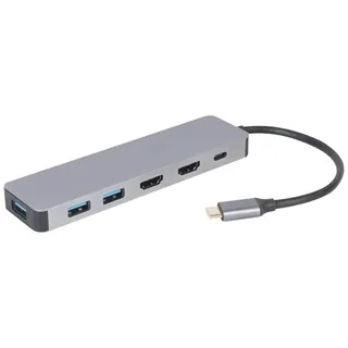 Gembird Cablexpert A-CM-COMBO3-03 - docking station - USB-C 3.1 - 2 x HDMI