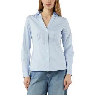 Comma Hemdbluse im Streifen-Design, blau