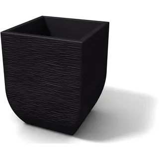 Kloris Quadratischer Pflanzkübel für Innen- und Außenbereich, Modell Salenino, 45 cm, aus Graphit, liniertes Polyethylen, Außenmaße 43,5 x 43,5 cm, Höhe 57,5 cm, hohe Qualität, hergestellt in Italien.
