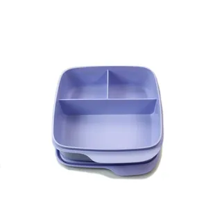 Tupperware to Go Lunchbox Clevere Pause 550 ml 550ml Brotdose mit Trennwand Eco+ Schule hellblau