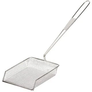 Vogue – J673 Pommesschaufel aus Edelstahl, Portionskontrolle, Pommesportionierer mit langem Griff