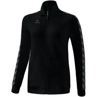 Erima Sportjacke Essential Team Tracktop - bequem, Rippbündchen, Seitentaschen - schwarz/grau Damen