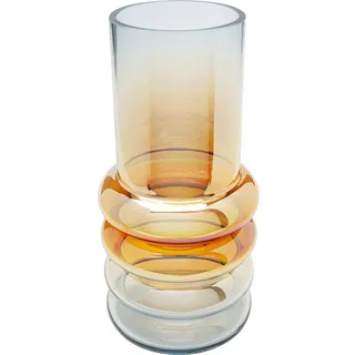 Kare Design Vase Phenom Multi, orange, Blumenvase, Dekorationsvase, Gefäß für Blumen, Tischvase, 30cm