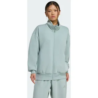 adidas Soft Lux Lockeres Oberteil mit durchgehendem Reißverschluss grün S