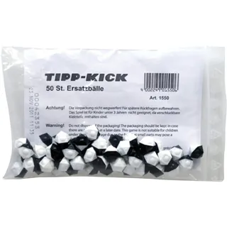 Tipp-Kick Ersatzbälle, 50 Stück I Original Zubehör Spiel I Ersatzteile I Schwarz/Weiß