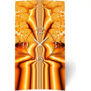 Psychedelic orange Designer Wanduhr modernes Wanduhren Design leise kein ticken dixtime 3DS-0212 - Orange