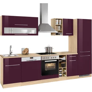 kochstation Küchenzeile KS-Eton 300 cm lila