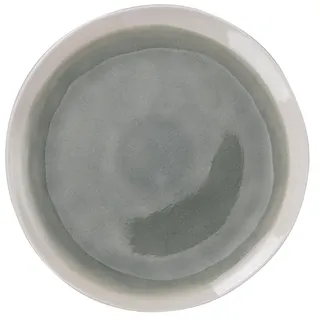 Villa D'Este Home Tivoli The Market A Obstteller aus Steingut, Salbeigrün mit elfenbeinfarbenem Rand, 6 Stück