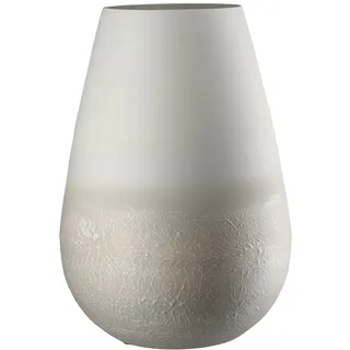Gilde Vase Echo beige", beige, B:23cm H:33cm T:23cm, Metall, Vasen, Tischvase
