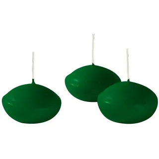 Cereria Di Giorgio Schwimmkerzen Durchmesser 4,5 cm 20 St. dunkelgrün