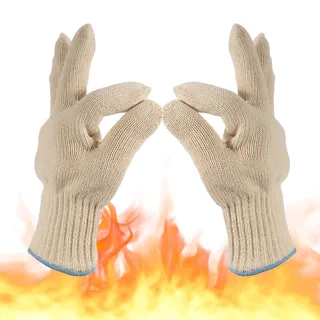 Halinuia Hitzefeste Küchenhandschuhe Backofen Grill Kochen Drinnen Draußen | Robust, Flexibel, Einfach Reinigen, Schützt Vor Verbrennungen, Geeignet Für Kochen Drinnen Draußen, Alle Kochaktivitäten