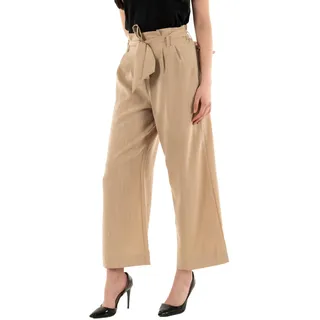 Only Regular Fit Hose mit Paperbag-Taille Modell 'MARSA', Sand, L