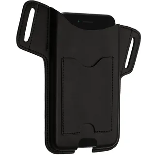 kwmobile Gürteltasche Hülle kompatibel mit XL - 6,7/6,8" Handys mit Gürtelclip - 17,2 x 8,4 cm Kunstleder Gürtel Case mit Gürtelschlaufe - in Schwarz
