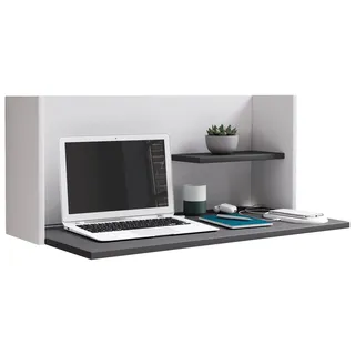VCM Schreibtisch Holz Hänge Schreibtisch Wandschreibtisch Schwarz / Weiß