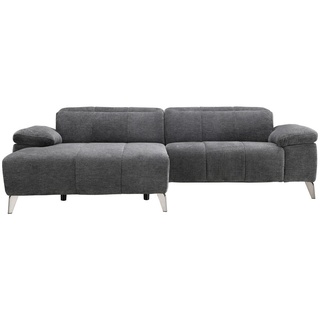 Livetastic Ecksofa , Dunkelgrau , Textil , Ottomane links, L-Form , 262x175 cm , motorische Relaxfunktion, USB-Anschluss , Wohnzimmer, Sofas & Couches, Wohnlandschaften, Ecksofas