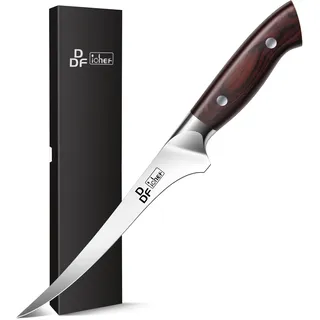 DDF iohEF Filetiermesser 18cm - Ausbeinmesser Profi Fischmesser für Fisch und Fleisch, Ergonomischer Griff, Biegsam und Extrem Scharfe Japanisches Edelstahl Klinge