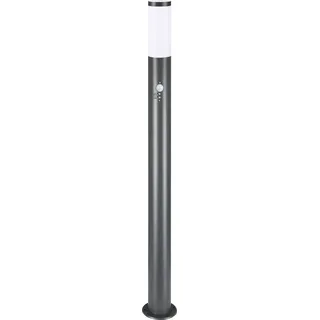 MONZANA Außenleuchte mit Bewegungsmelder Edelstahl 100cm Groß IP44 Wetterfest E27 Außen Garten Beleuchtung Wegeleuchte Outdoor Modern Anthrazit - Grau