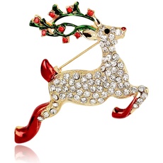 BiBeary Rentier Broschen für Damen Weihnachten Zirkonia Neujahr Damenmode Dekoration Geschenke Party Fashion Giraffe Tier