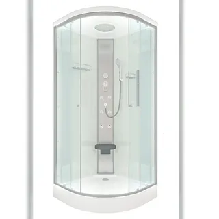 AcquaVapore Duschkabine Fertigdusche Dusche Komplettkabine D10-20T0-EC 100x100 cm mit 2K Scheiben Versiegelung