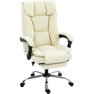 Homcom Bürostuhl Kunstleder Beige