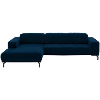 Beldomo Style Ecksofa , Dunkelblau , Metall , Ottomane links, L-Form , 293x195 cm , Goldenes M , Stoffauswahl, seitenverkehrt erhältlich, Rücken echt , Wohnzimmer, Sofas & Couches, Wohnlandschaften, Ecksofas