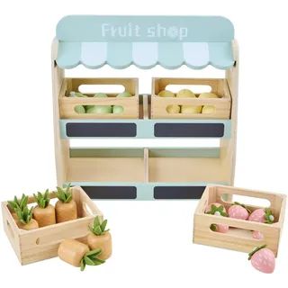 My Baby Lou Kaufladen , Multicolor , Holz , 26-teilig , Schima , Sperrholz , 31x32.5x15.5 cm , EN 71 , Spielzeug, Holzspielzeug
