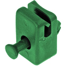 GAH-Alberts 655853 Spanndrahthalter mit Nietstift, Kunststoff, grün / 50 Stück