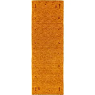 benuta Nest Wollteppich-Läufer Jamal Gelb 80x250 cm , Textil , Orientalisch , Rechteckig , 80x250 cm , Gots , pflegeleicht , Teppiche und Böden, Teppiche, Teppichläufer, Läufer