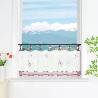 Delien Scheibengardinen Küche »Schmetterling« B120 x H60 cm, Lila