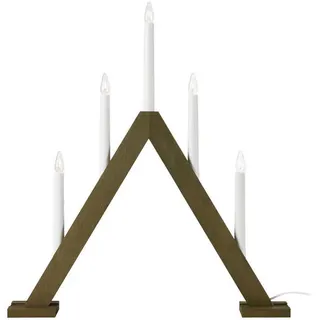 Markslöjd Weihnachtspyramide , Dunkelbraun , Holz , massiv , 46x52.2x8 cm , zum Stellen , Dekoration, Weihnachtsdekoration, Weihnachtsbeleuchtung