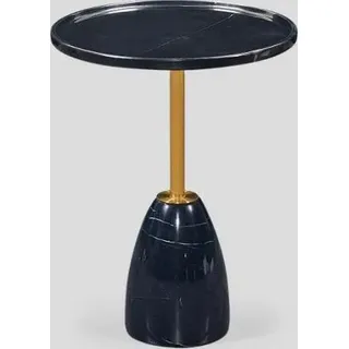 Marmor stilvolle Schwarz Beistelltisch Tisch modern Couchtisch Tische - Schwarz