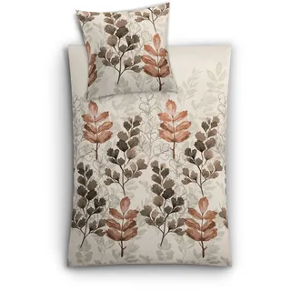KLEINE WOLKE Bettwäsche »Grana« 2 Stk. tlg. mit Blättern Kleine Wolke Macadamia B/L: x 200 cm und 80 x 80 cm